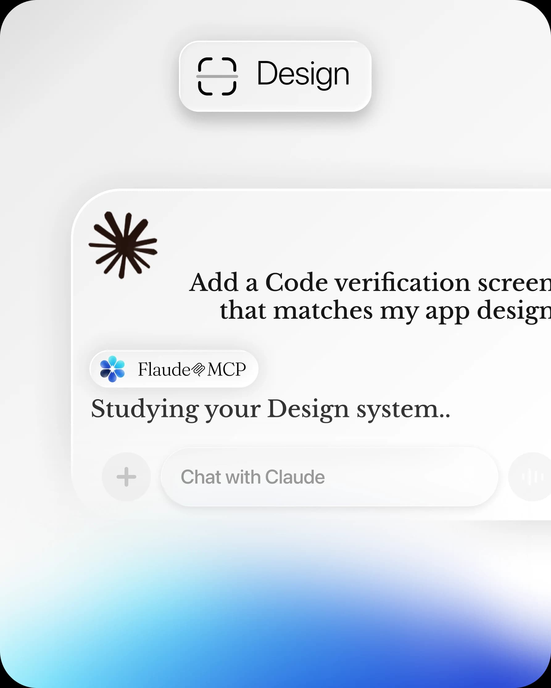 Claude designing inside a Figma file