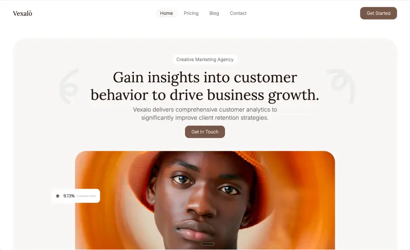 Step 3: Marketing agency landing